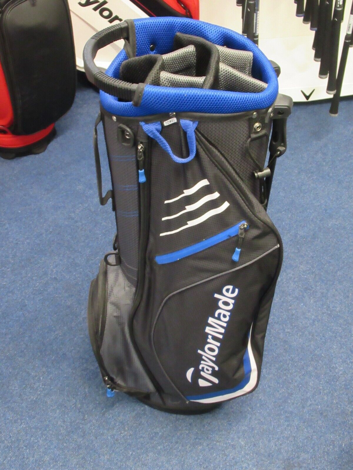 Taylormade Stand Bag shops 7 Way Divider Carry Golf Bag Blue 7 Zip Pockets