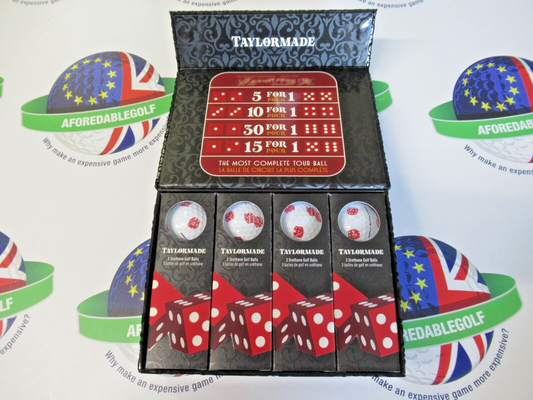 new 12 taylormade vault limited edition tp5 x pix dice golf balls