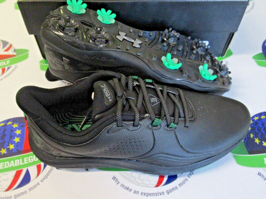 under armour drive pro wide black waterproof golf shoes uk size 9