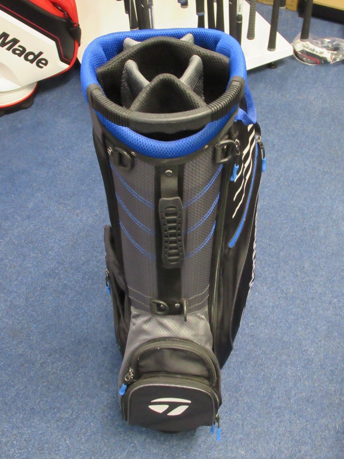 Taylormade Stand Bag shops 7 Way Divider Carry Golf Bag Blue 7 Zip Pockets