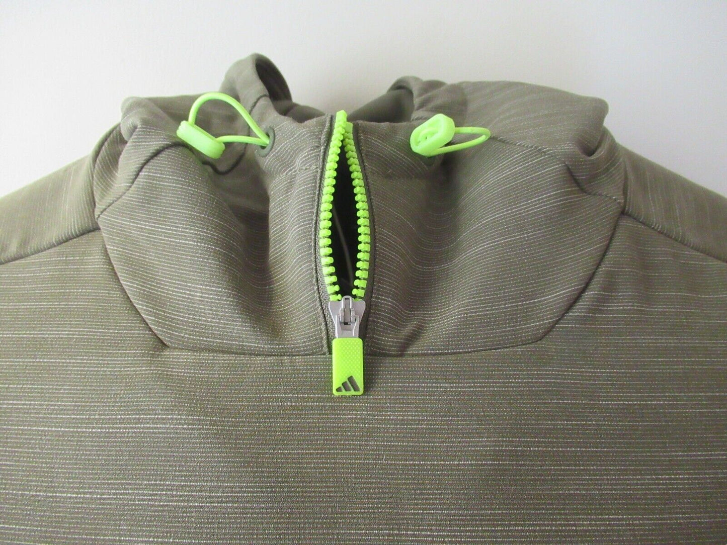 adidas golf texture hooded anorak olive green/yellow uk size small