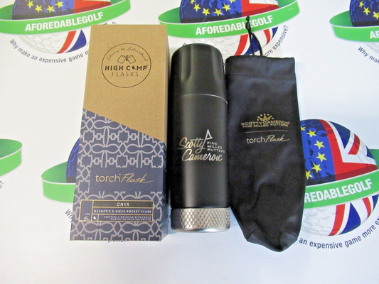 new scotty cameron 6oz onyx magnetic 2 piece pocket torch flask