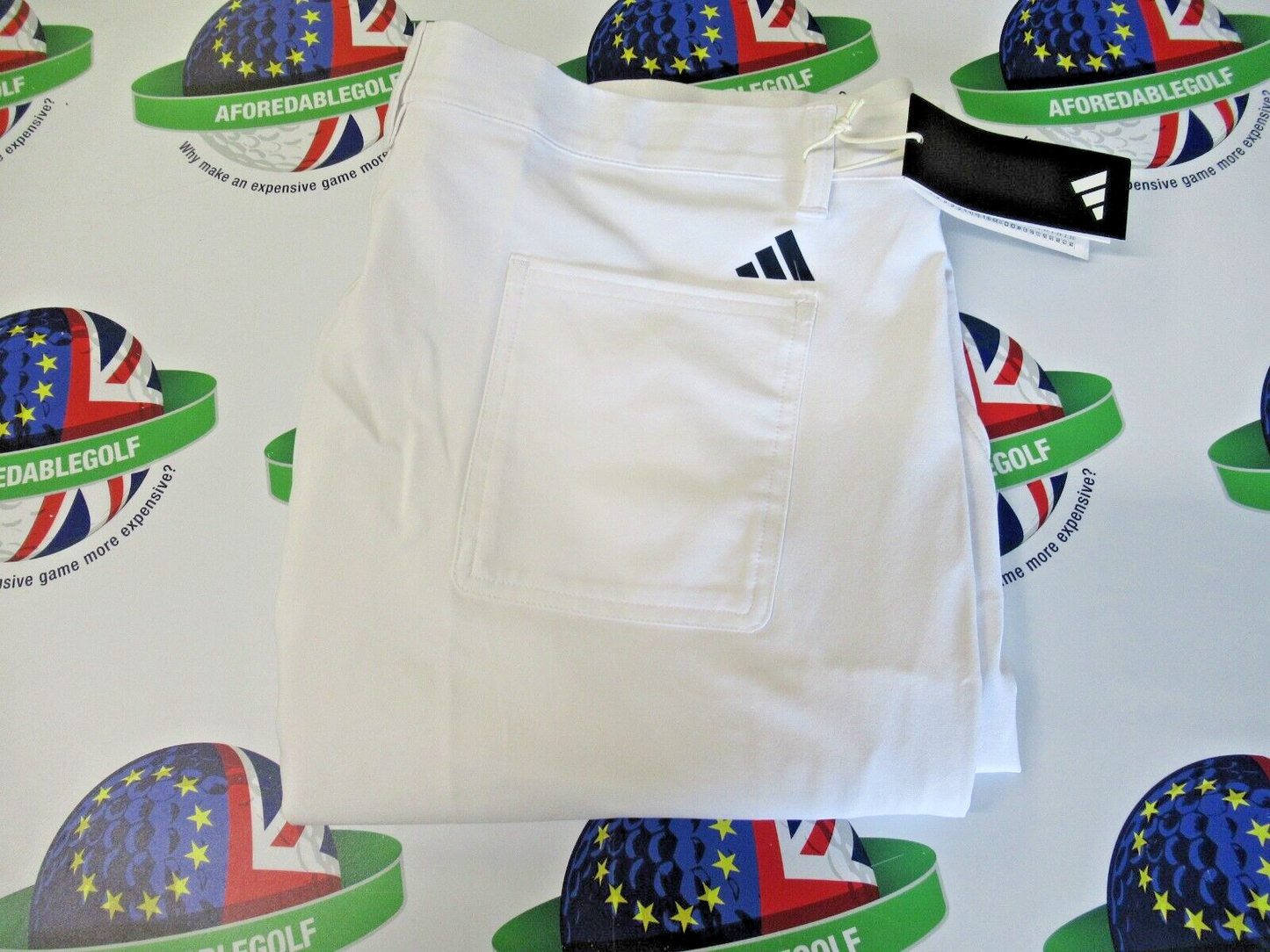 adidas golf utility shorts white waist 34"