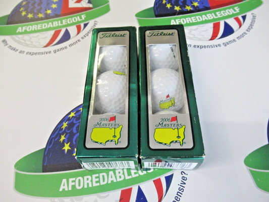 new 6 titleist nxt limited edition masters 2006 golf balls