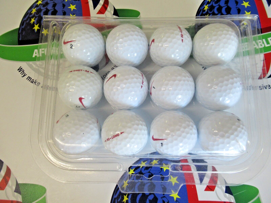 12 nike pd long red tick golf balls pearl/pearl 1 grade