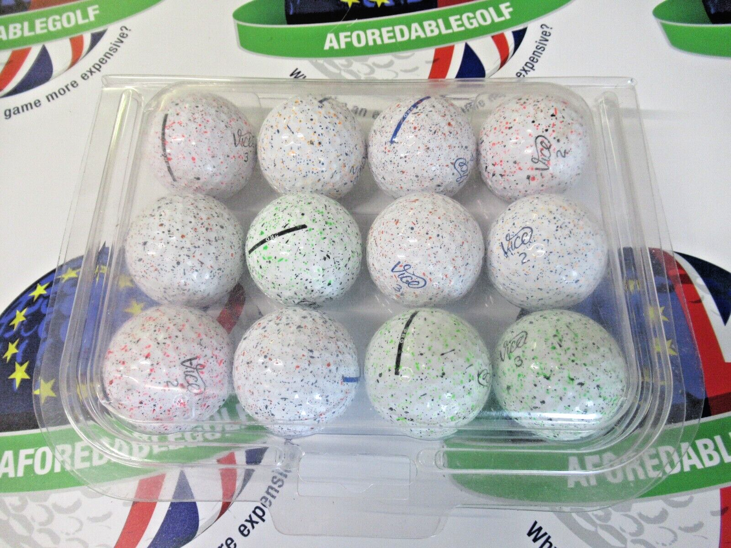 12 vice pro drip golf balls pearl/pearl 1 grade