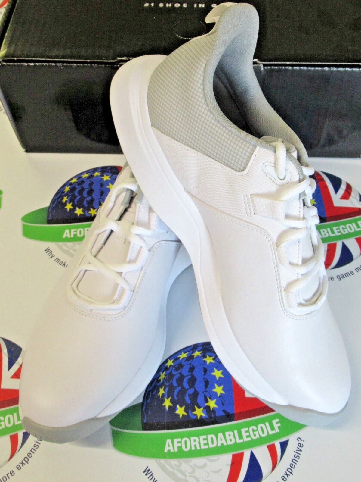 footjoy prolite waterproof golf shoes white/grey uk size 10.5 medium 56924k