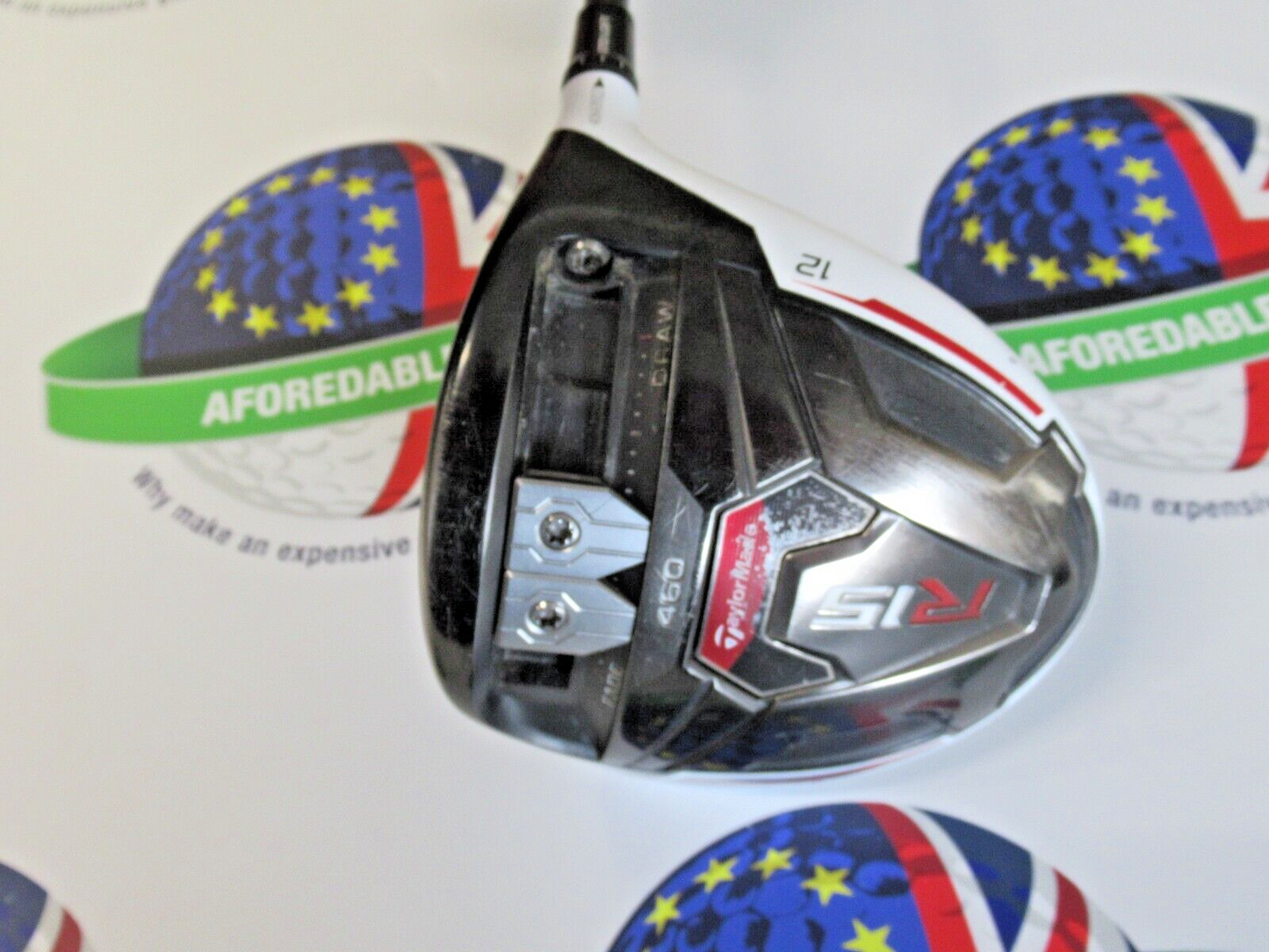 used taylormade r15 12 degree driver new diamana s+60 graphite shaft regular