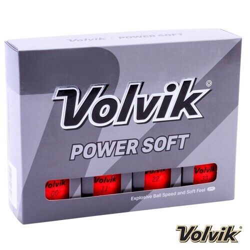 new 12 volvik power soft red golf balls