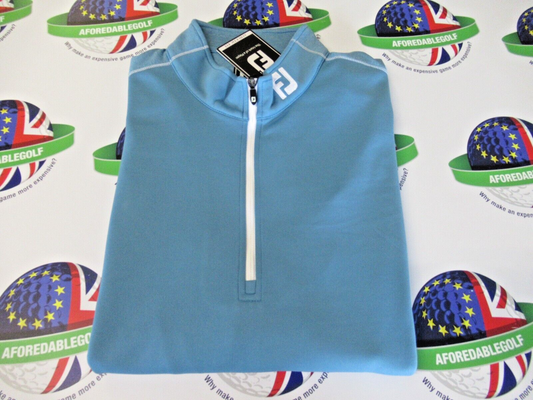 footjoy eu tonal ht chill out 1/2 zip pullover storm blue uk size medium