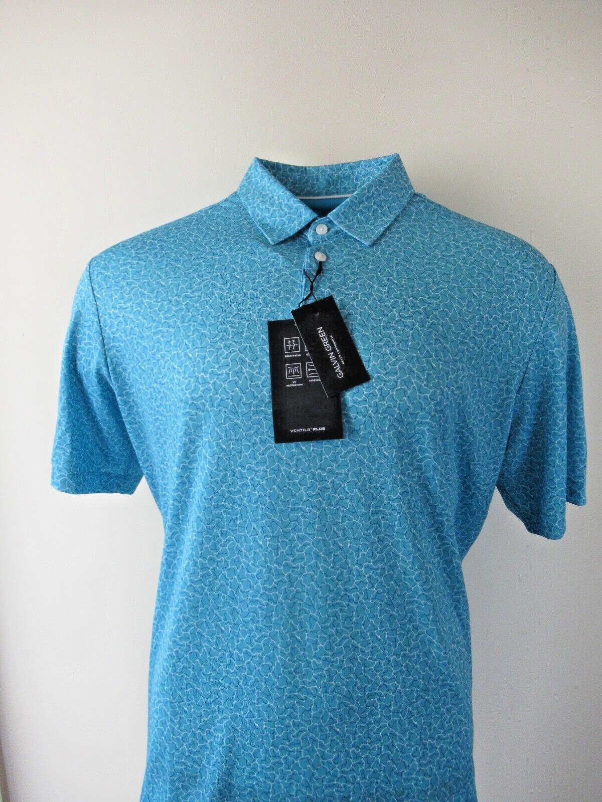 galvin green mani ventil8 plus polo shirt aqua uk size xxl