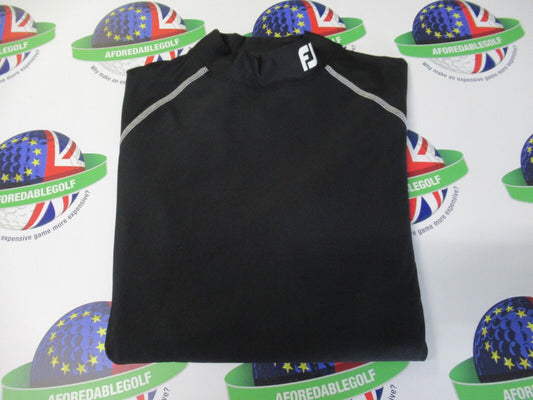 footjoy black long sleeve thermal base layer top uk size medium