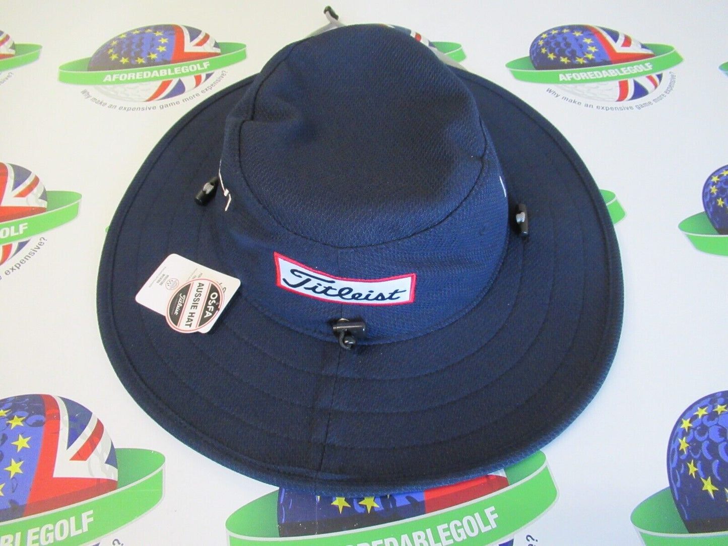 titleist tour aussie hat navy blocks the sun upf 50+ one size fits all