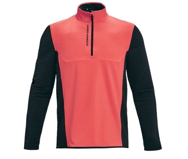 Under Armour Mens Storm Evolution Daytona 1/4 Zip Jacket Venom Red/Black Medium