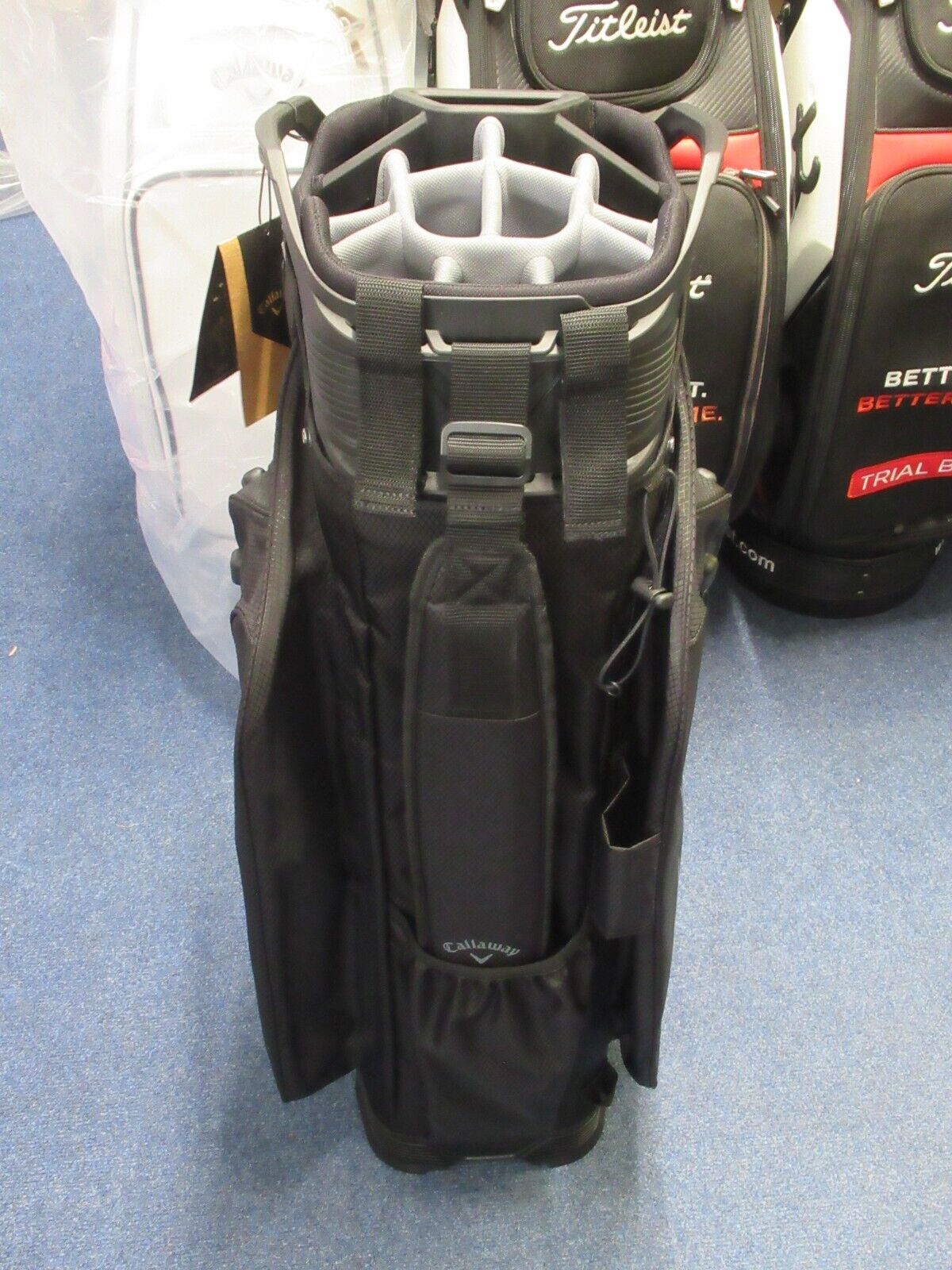 new callaway golf org 14 way hyper dry waterproof cart bag black/grey