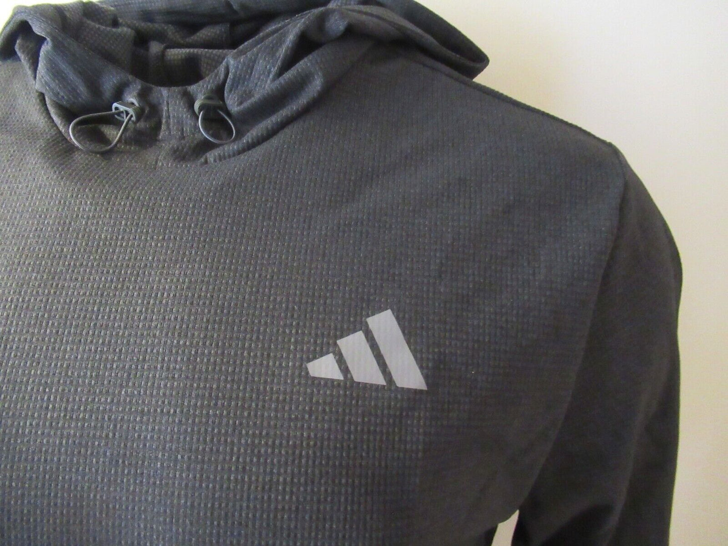 adidas lightweight golf hooded pullover black/grey uk size xl