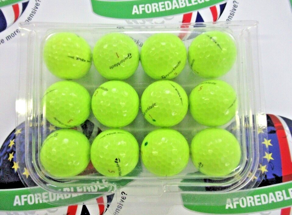 12 taylormade tp5 x optic yellow golf balls pearl/pearl 1 grade