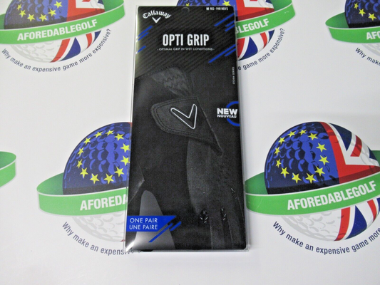 callaway opti grip black wet weather gloves medium pair