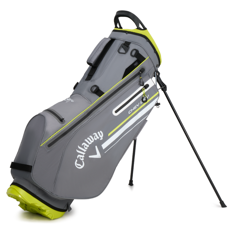 new callaway chev dry charcoal/flow yellow stand bag