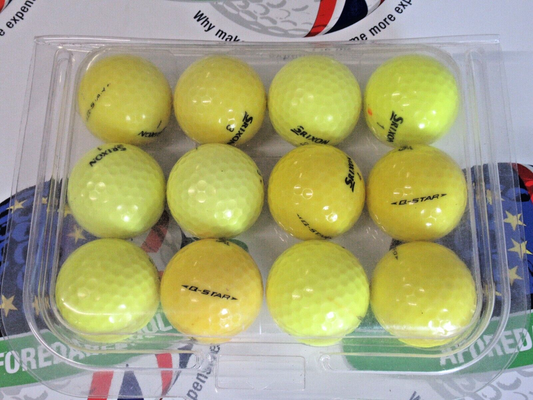 12 srixon q-star optic yellow golf balls pearl/pearl 1 grade