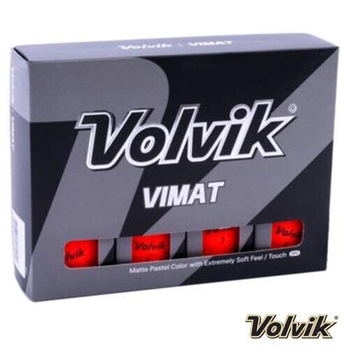 new 12 volvik vimat matte finish red golf balls