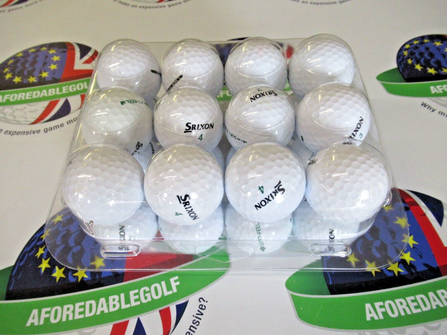 24 srixon soft feel white golf balls pearl/pearl 1 grade