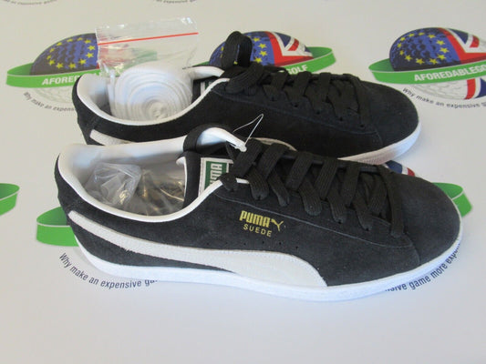 puma suede classic XXI trainers black/grey/white uk size 9