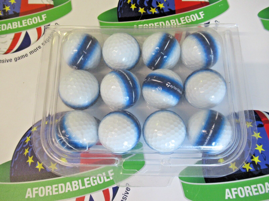 12 taylormade tour response stripe white/blue golf balls pearl/pearl 1 grade