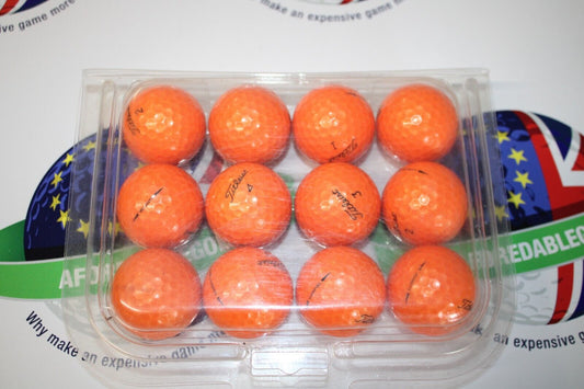 12 titleist velocity optic orange golf balls pearl/pearl 1 grade