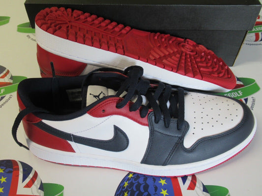 nike air jordan 1 low g golf shoes white/obsidian-varsity red uk size 10