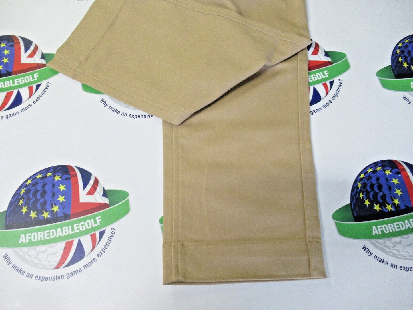 footjoy performance tapered fit chino trousers tan waist 36" x leg 32"