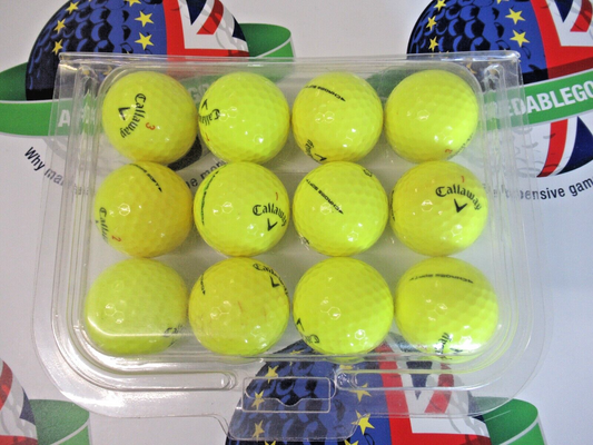 12 callaway chrome soft optic yellow golf balls pearl/pearl 1 grade