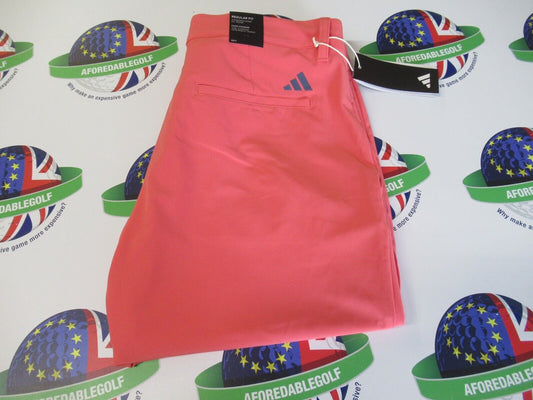 adidas ultimate 365 8.5" seam golf shorts preloved scarlet waist 32"