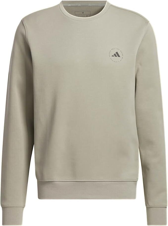 adidas golf core crew neck sweater silver pebble uk size medium