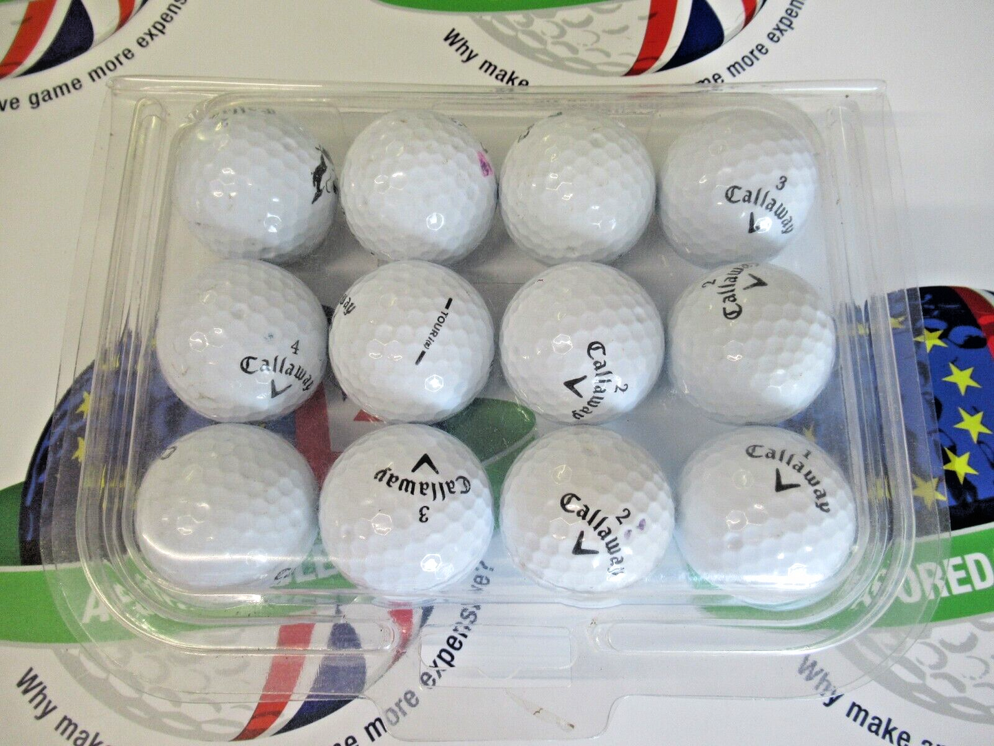 12 callaway tour iz golf balls pearl/pearl 1 grade