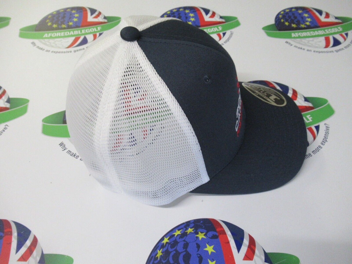 Scotty Cameron Cap - Crown Stacked - Flexfit Mesh Trucker - Navy/White