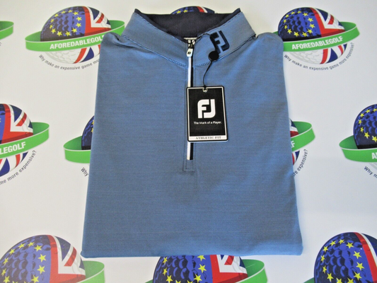 footjoy eu multistripe chill out 1/2 zip pullover navy/lagoon uk size xl