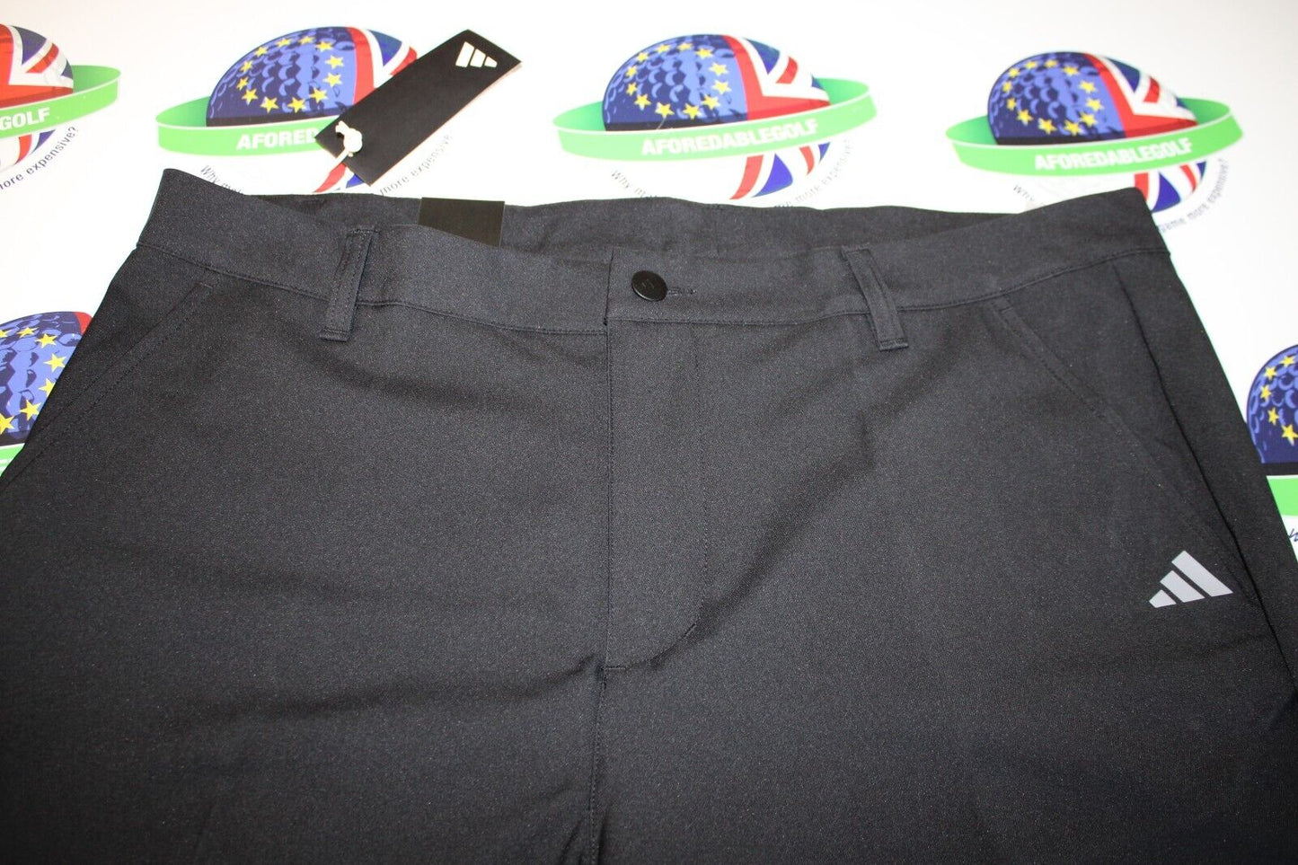 adidas golf tapered trousers black waist 36" x leg 32"