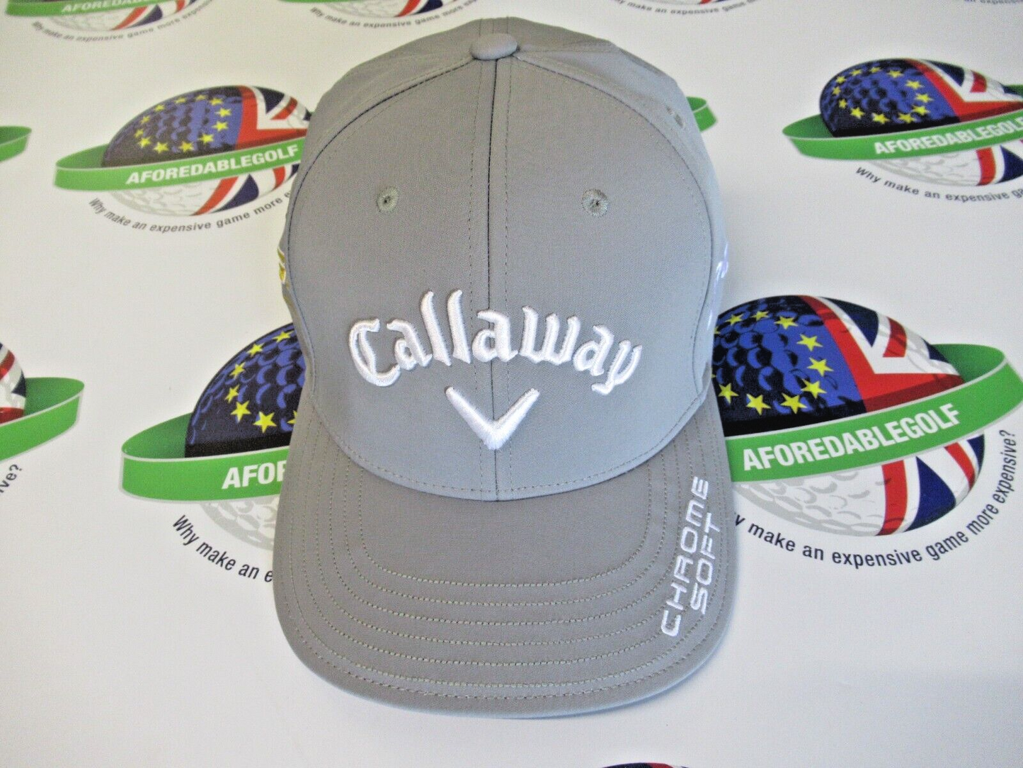 callaway golf tour fitted rogue st grey golf cap apex chrome soft large/xl