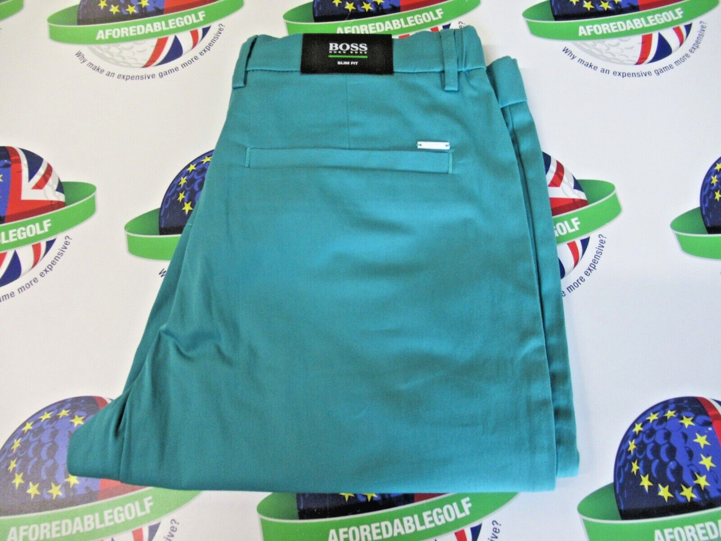 hugo boss golf athleisure comfort cotton shorts turquoise/aqua uk waist 32"