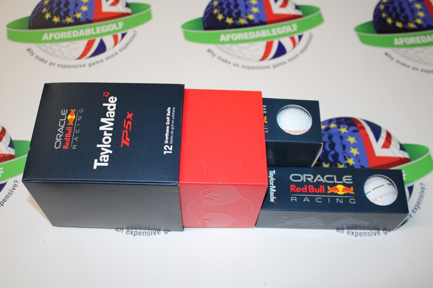 new 12 taylormade limited edition tp5 x pix oracle red bull racing golf balls