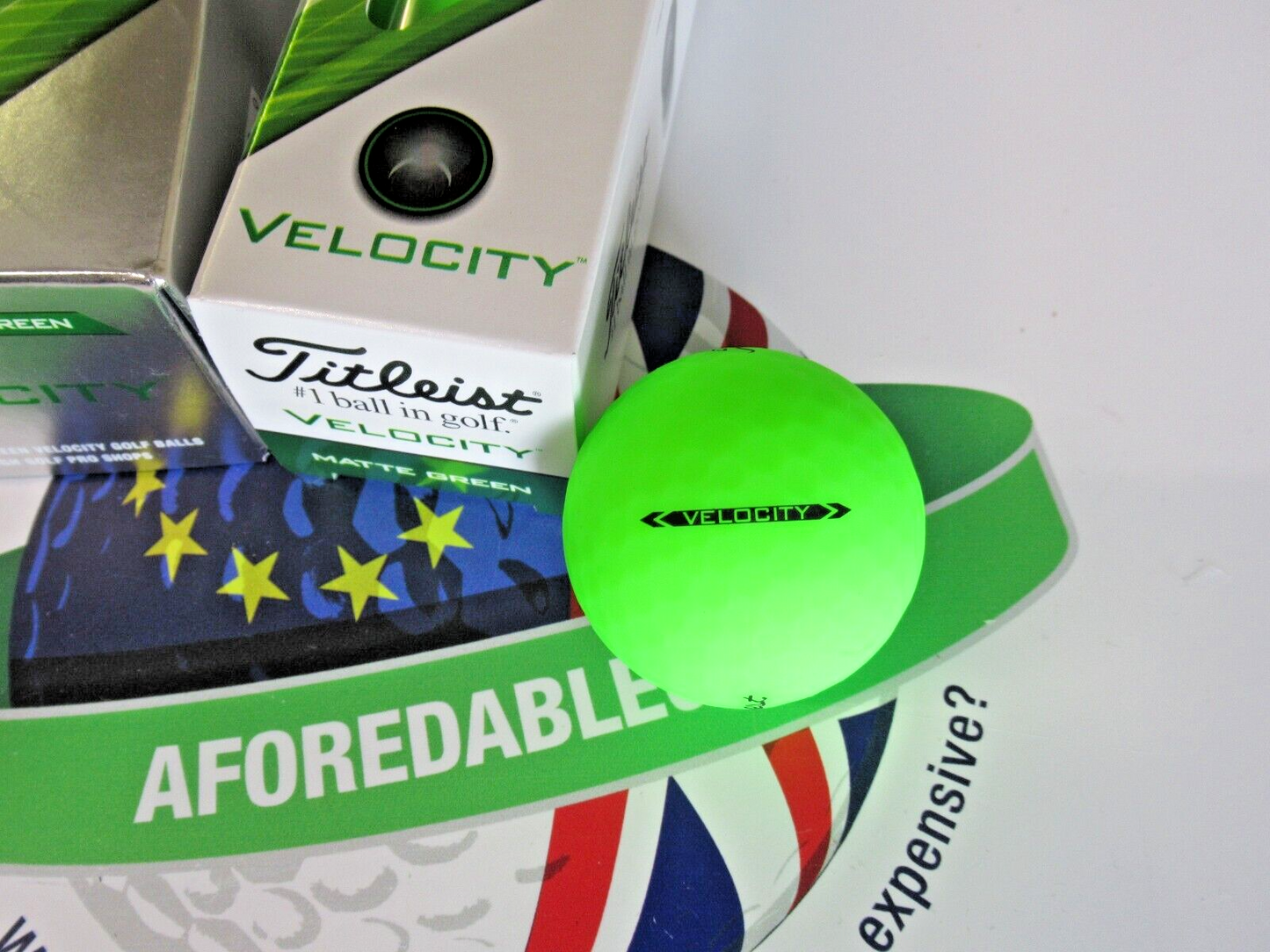 new 1 dozen titleist velocity matte finish green golf balls