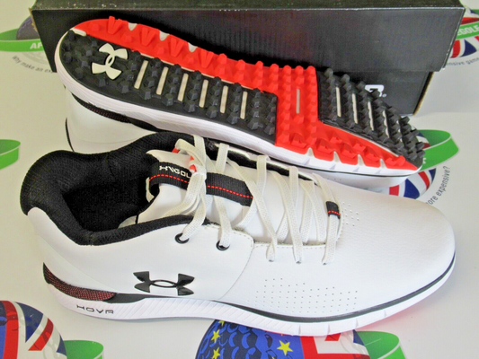 under armour hovr fade 2 sl waterproof golf shoes white/black uk size 7.5