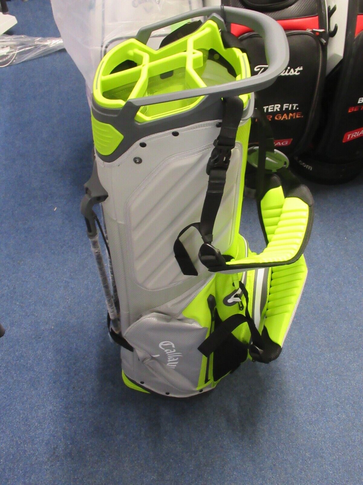 new callaway golf fairway + hyper dry waterproof stand bag floral yellow/grey