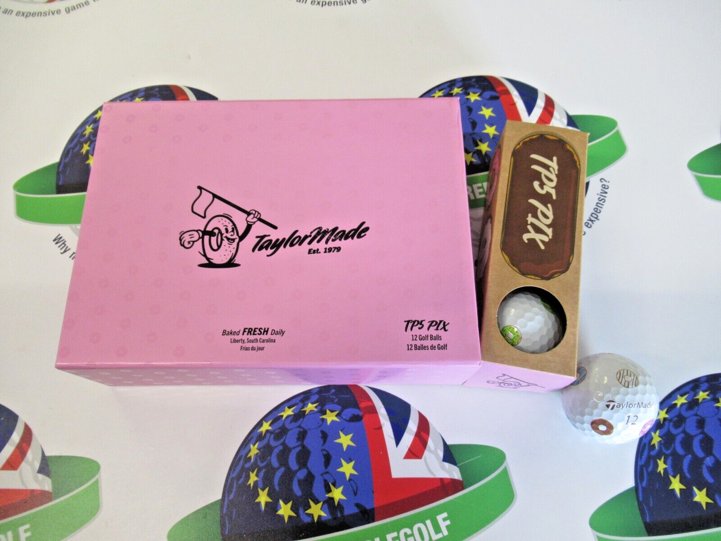 new 12 taylormade vault limited edition tp5 pix doughnut golf balls