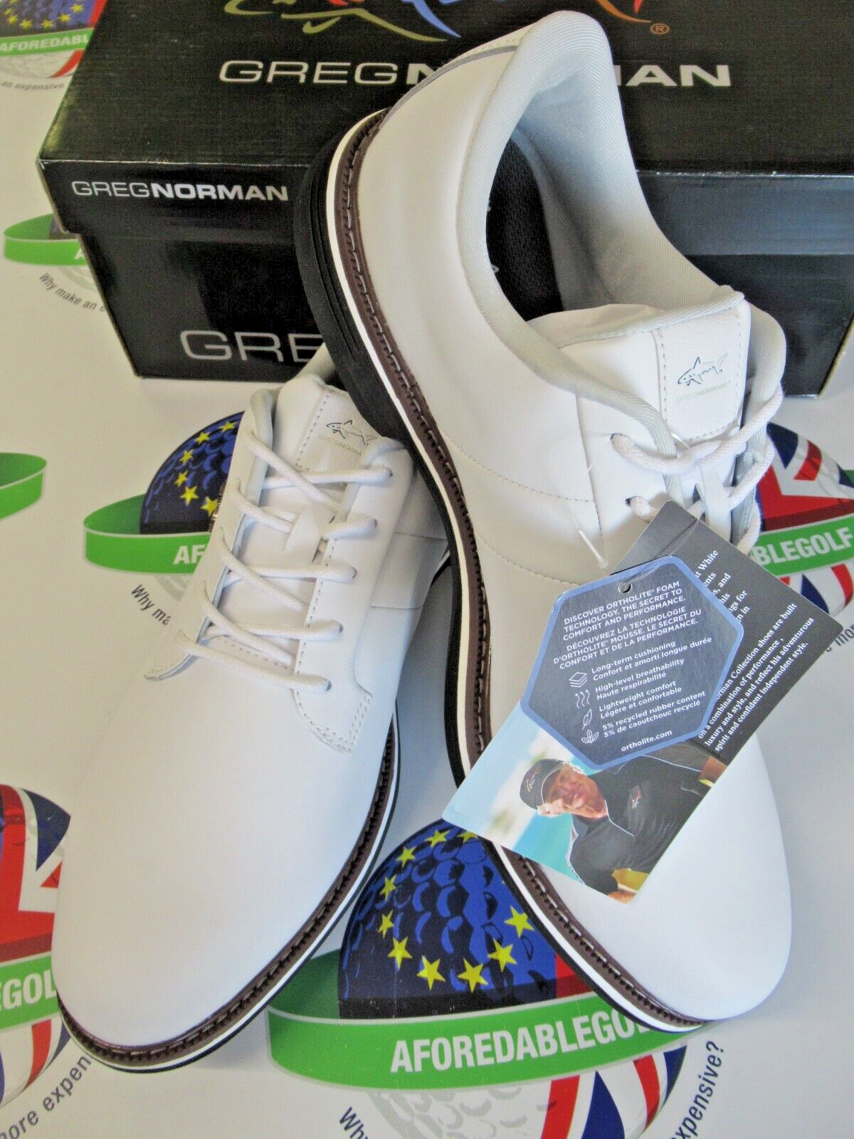 greg norman isa tour 2 SPK leather waterproof golf shoes uk size 9