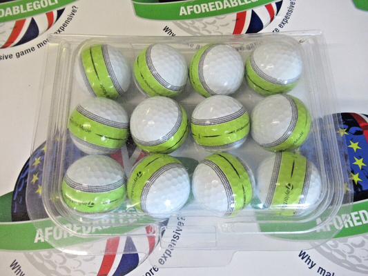 12 taylormade tour response stripe white/green golf balls pearl/pearl 1 grade