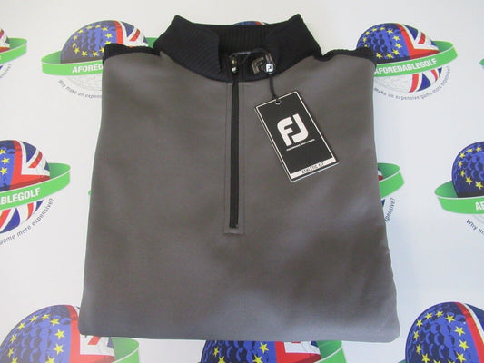 footjoy chill out xtreme 1/2 zip pullover charcoal/black uk size large