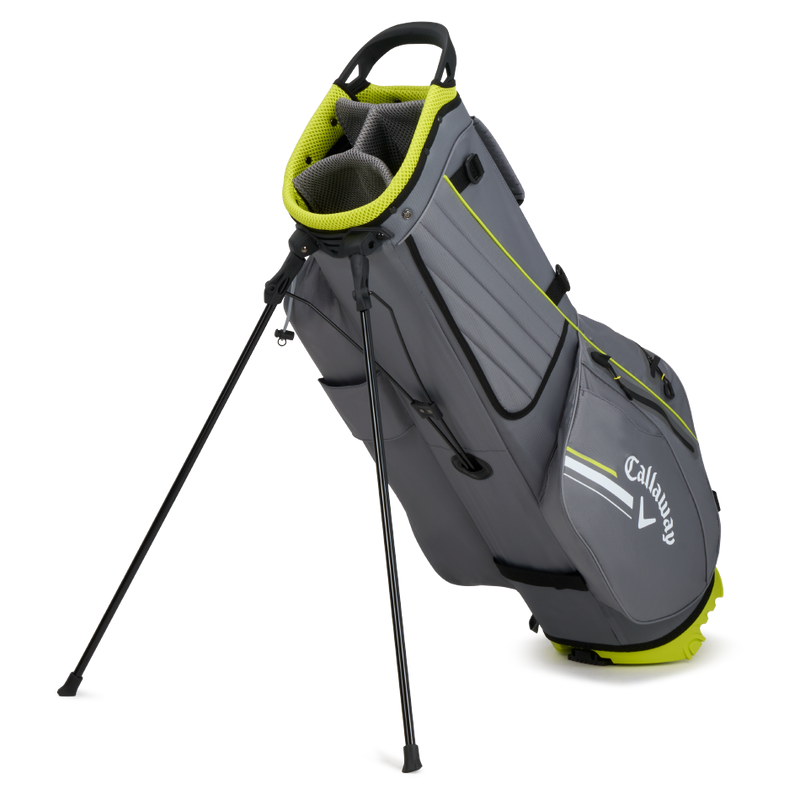 new callaway chev dry charcoal/flow yellow stand bag