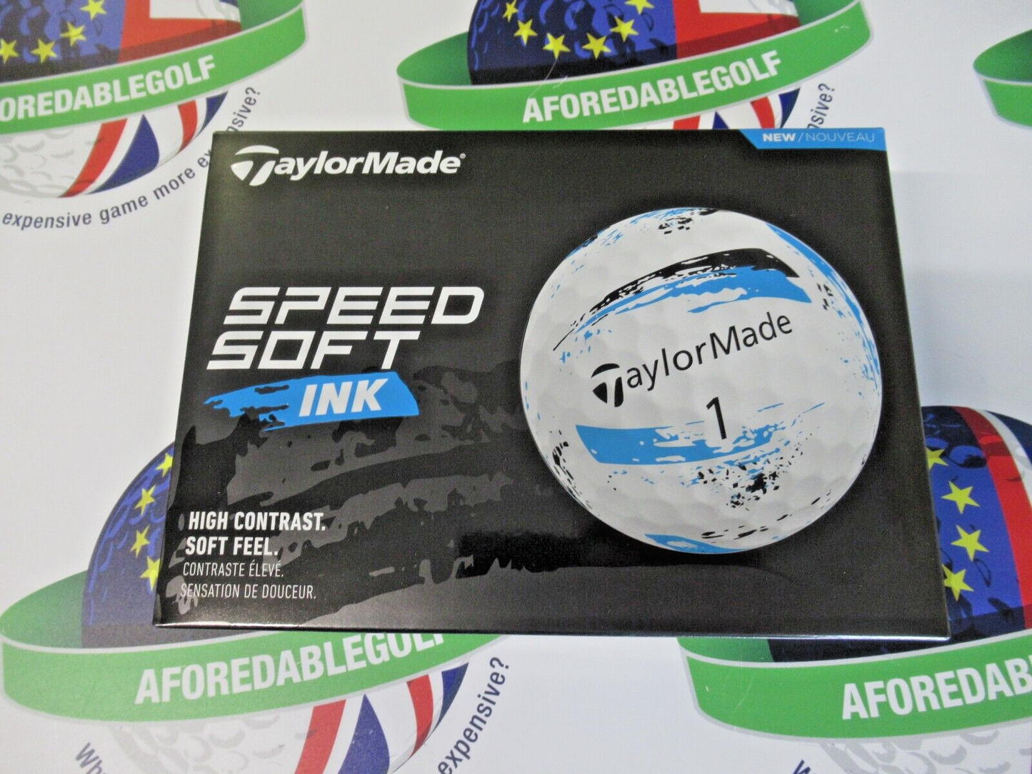 new 1 dozen taylormade speed soft ink blue golf balls